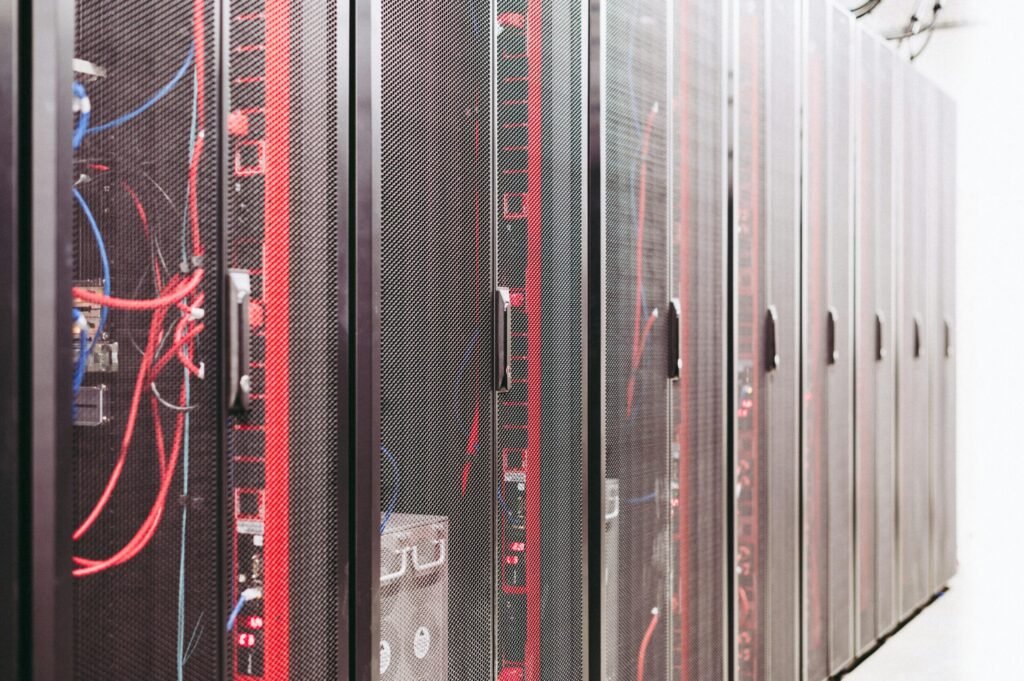System with various wires managing access to centralized resource of server in data center